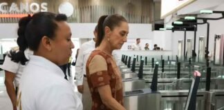 Valija Viajera La presidenta Claudia Sheinbaum, inaugura la primea fase del AICM.