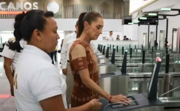 Valija Viajera La presidenta Claudia Sheinbaum, inaugura la primea fase del AICM.