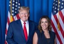 Prisma empesarial Donald Trump y Sara Carter